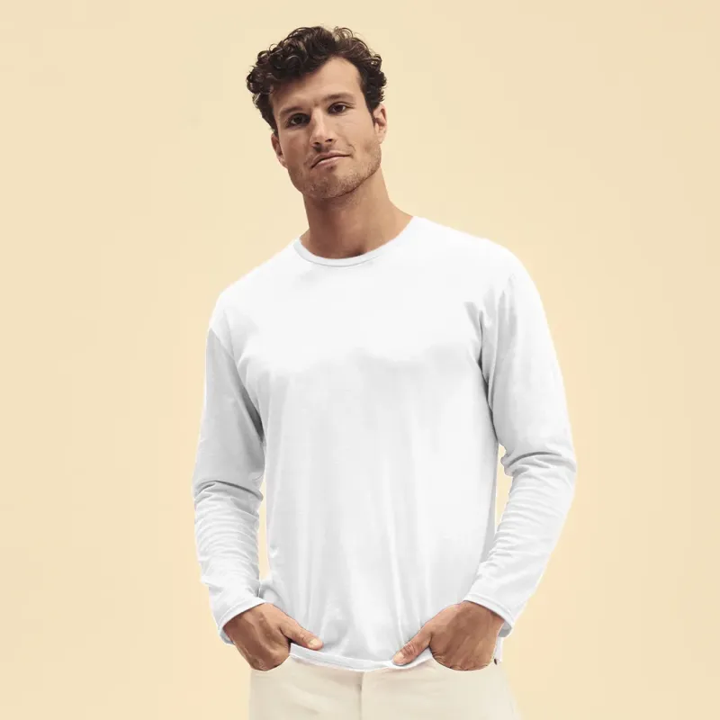 Adult White T-Shirt - Iconic Long Sleeve T