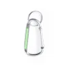 In the flat part of the carabiner (3×0.3cm)  +