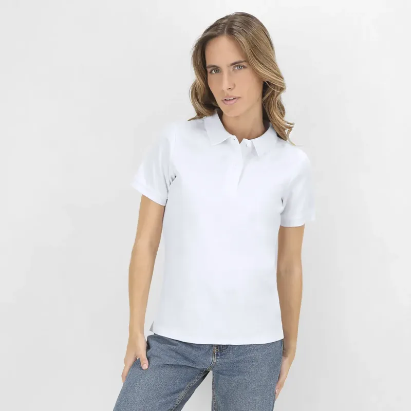 Women White Polo Shirt - Koupan