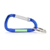 In the flat part of the carabiner (3×0.3cm)  +