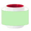 Centered around the cup (19×7cm)  +