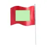 Centered on the flag (15×10cm)  +
