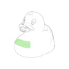 On front in chest under beak (2×1cm)  +