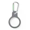 In the flat part of the carabiner (3×0.3cm)  +